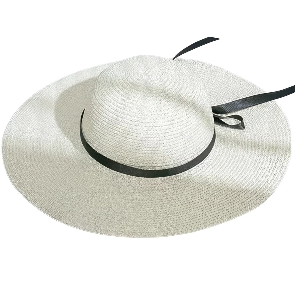 Chapeau Paille Inscription Sequins