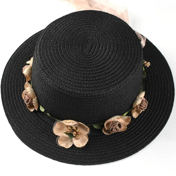Chapeau à Fleurs Paille