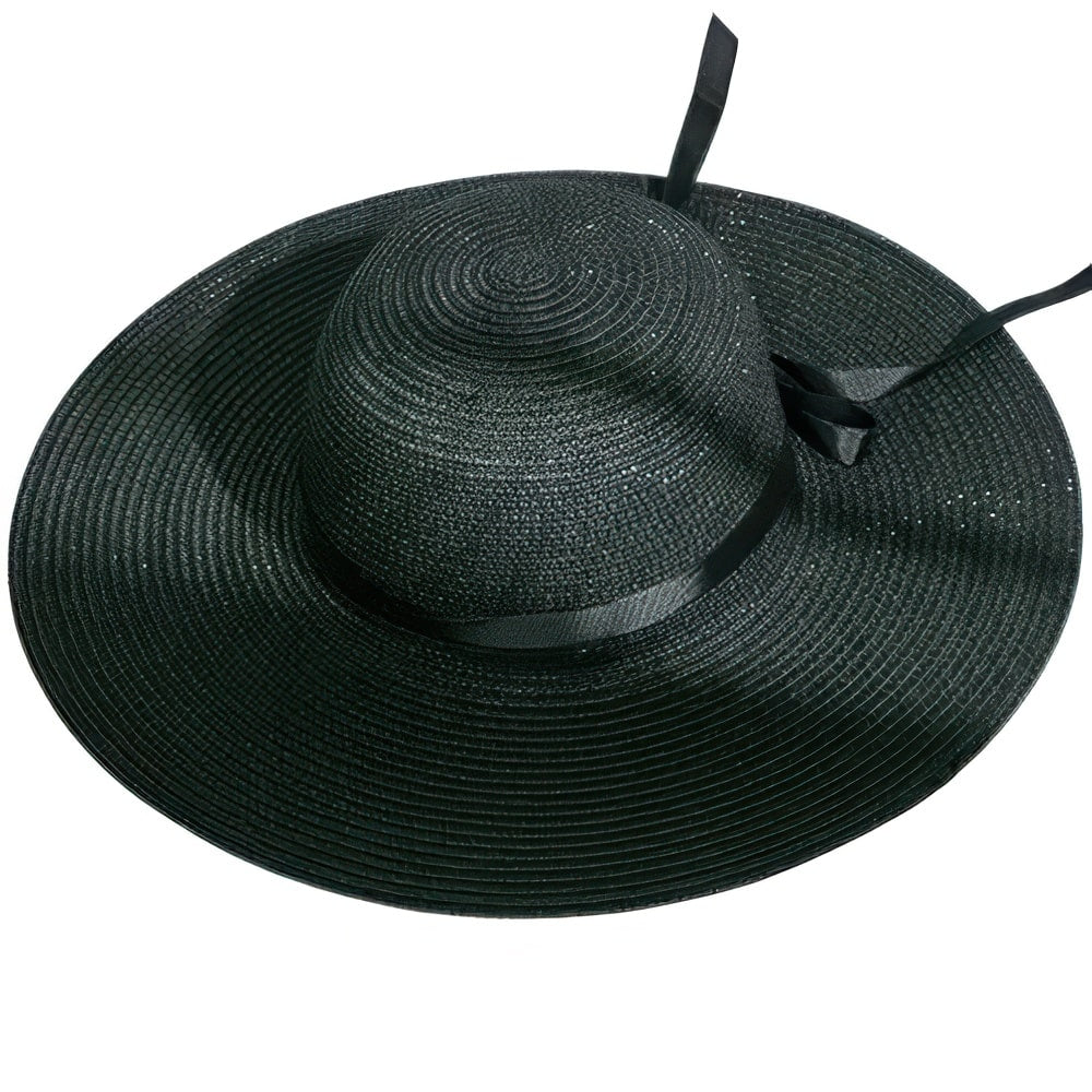 Chapeau avec Inscription Sequins Paille