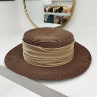Thumbnail for Chapeau de Paille Canotier Femme
