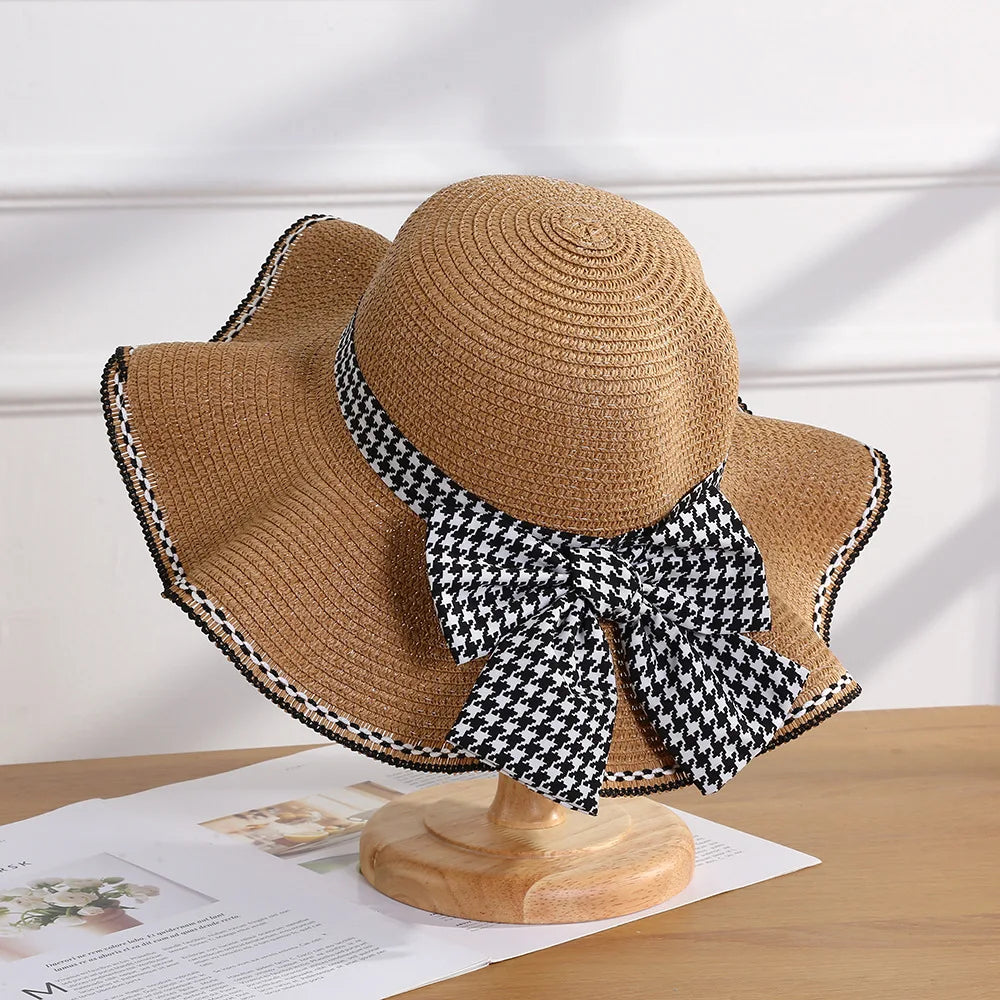 Chapeau de Paille Femme Vintage Marron
