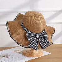 Thumbnail for Chapeau de Paille Femme Vintage Marron