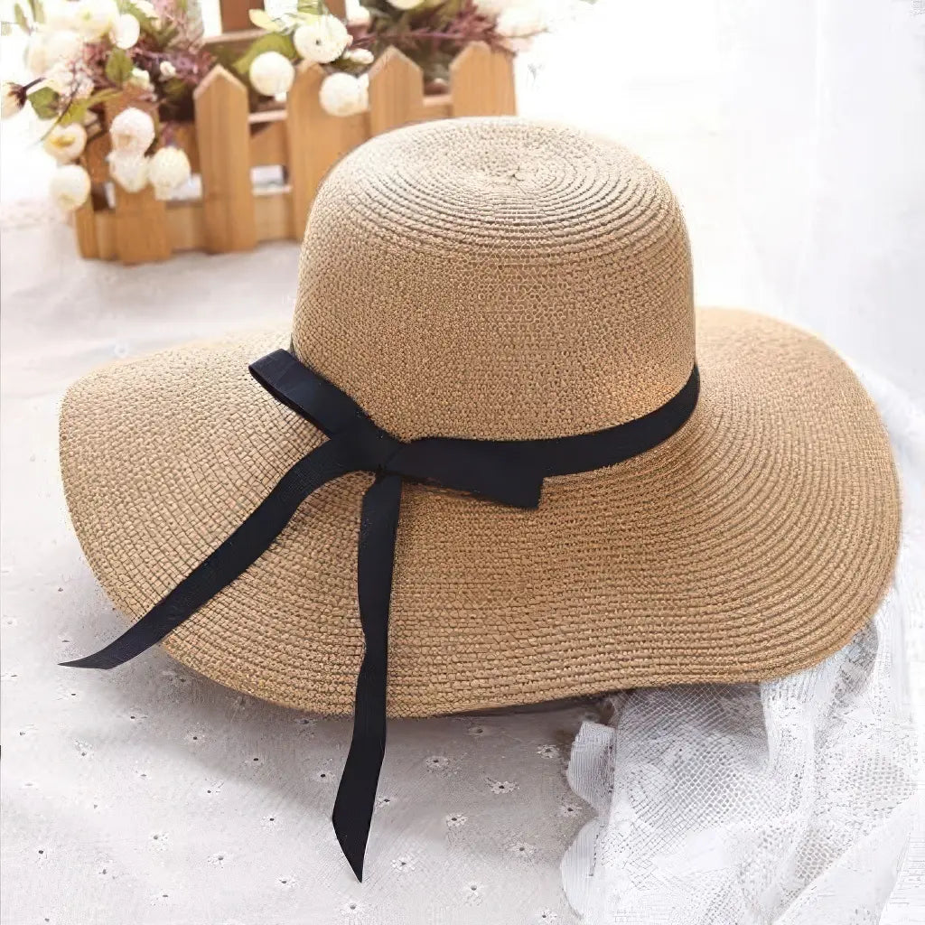 Chapeau Pliable Plage Chapeau Bucket Paille Femme LQTSLFM - Taille Libre Réglable été Chapeau Plage Femme Chapeau Pliable Plage Chapeau Bucket Paille Femme LQTSLFM - Taille Libre Réglable été Chapeau Plage Femme