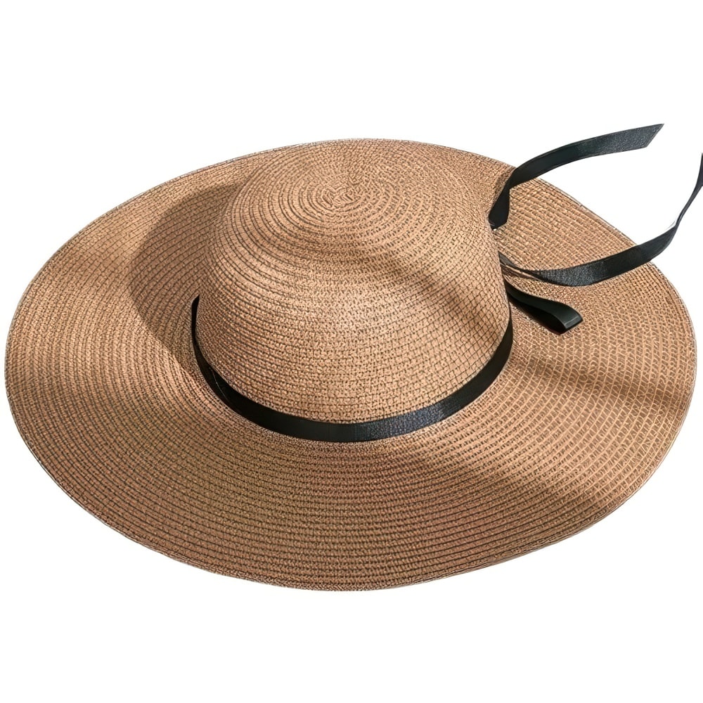 Chapeau en Paille Inscription Sequins
