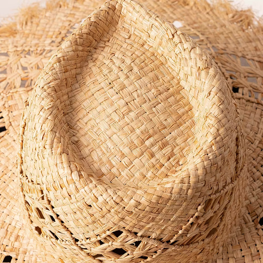 Chapeau en Paille Paysan Décoré