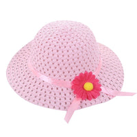 Thumbnail for chapeau paille fillette rose