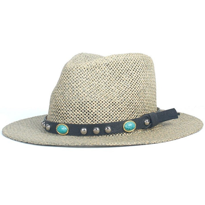 Chapeau paille souple ajustable aux tons bruns chauds, l'ultra chic féminin  bohème.