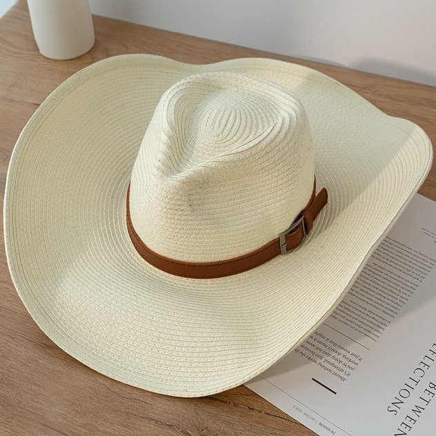 Gemvie Chapeau De Paille à Bord Large Homme Et Femme - Chapeau D'Été Respirant Avec Bandeau