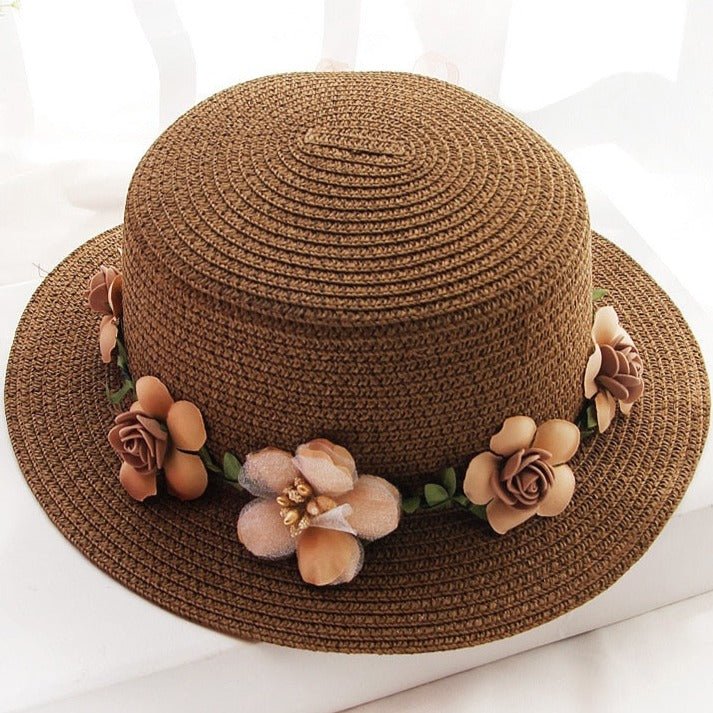 Chapeau De Paille Fille à Large Bord - Capeline Pliable, Coton, Protection Soleil