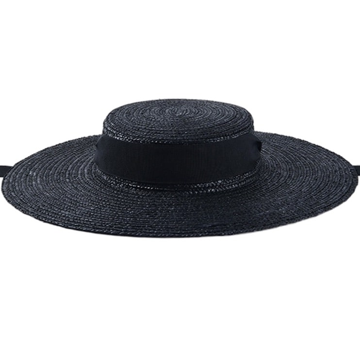 Grand Chapeau De Paille Noir
