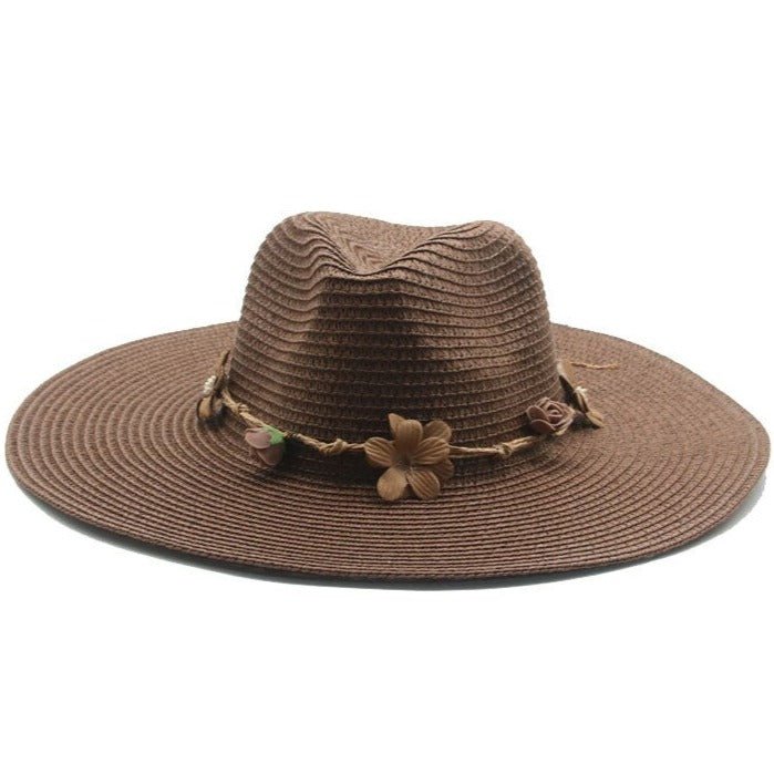 chapeau de paille chic fleur