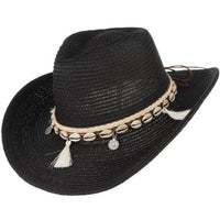 Thumbnail for chapeau cowboy femme paille noir
