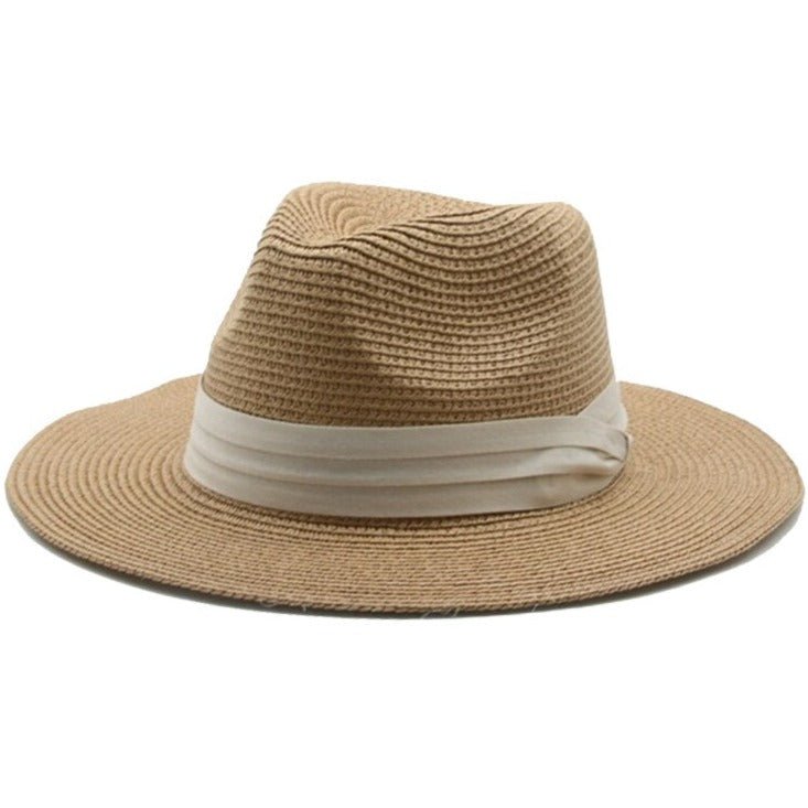 Chapeau De Paille Panama - Bord 7 Cm, Hauteur 12 Cm - Taille M (56-58 Cm) - 22 Couleurs Disponibles - Pour Plage, Vacances, Soleil - 5