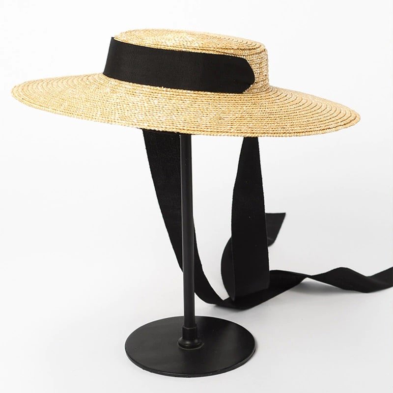 chapeau de paille provencal ruban noir