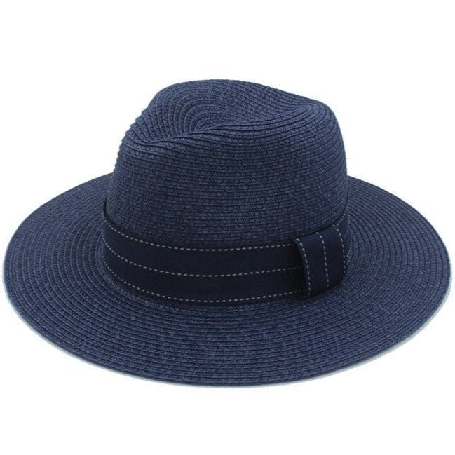 Chapeau De Paille Bleu Marine