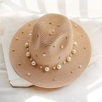 Thumbnail for chapeau de paille perles protection soleil