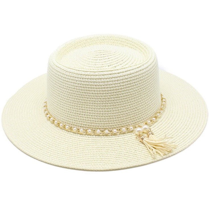 Chapeau Decore Paille Femme