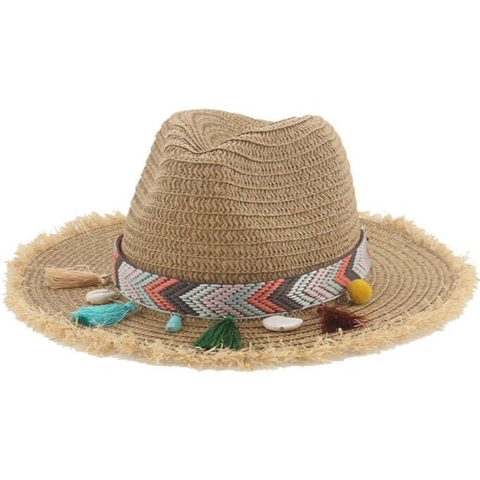 Lanzom Chapeau De Paille Femme Pliable Avec Grand Nœud - Protection UPF 50+ Taille Unique