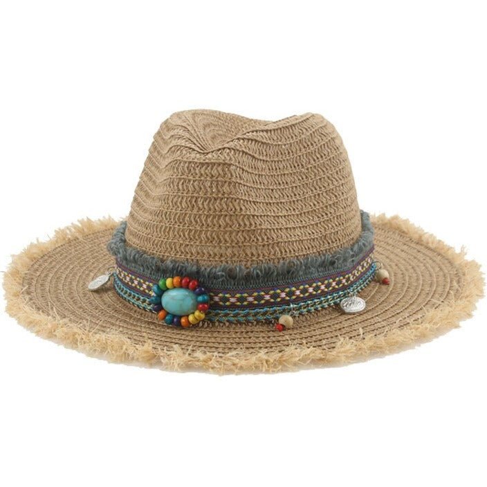 Chapeau De Paille Femme à Large Bord – Protection UV 50+, Pliable, Style Bohême Pour Plage, Vacances, Extérieur - 7