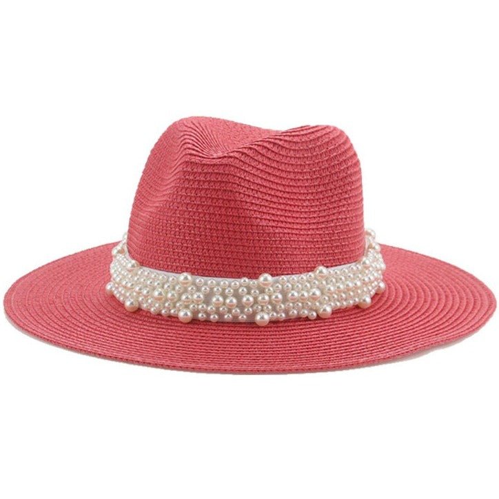 chapeau paille femme rose