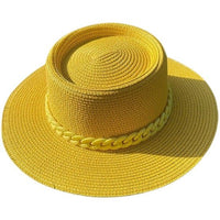Thumbnail for chapeau femme couleur jaune paille