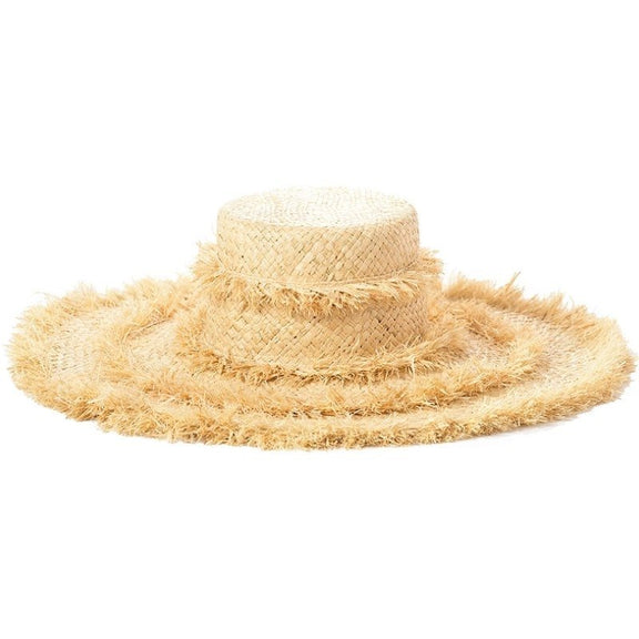 Chapeau Femmes De Soleil Coréen De Plage Été Haut Vide De Paille Anti-UV -681011 - FUNMOON Beige - Prêt-à-Porter Chapeau Femmes De Soleil Coréen De Plage Été Haut Vide De Paille Anti-UV -681011 - FUNMOON Beige - Prêt-à-Porter